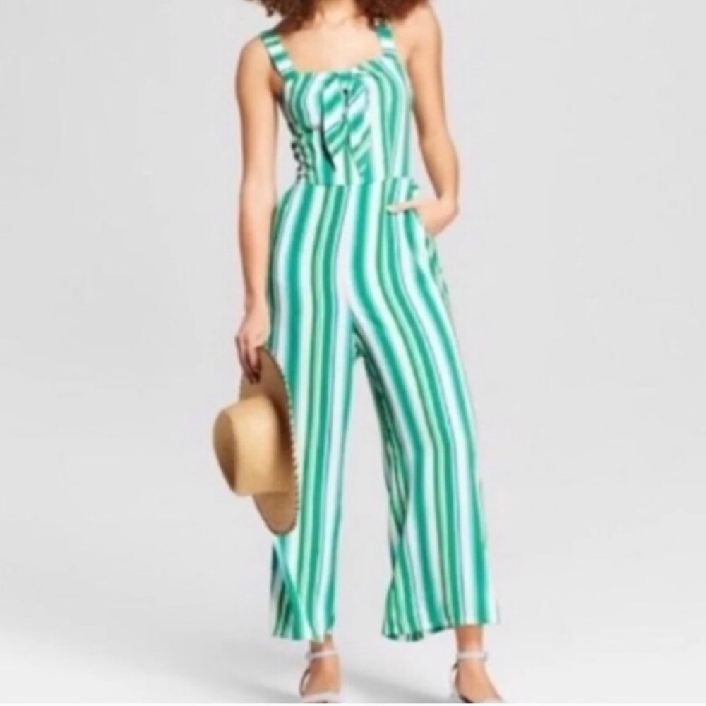 A New Day Striped Jumpsuit Small